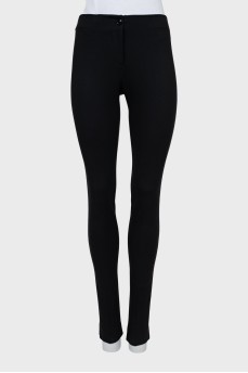 High waisted slim fit trousers