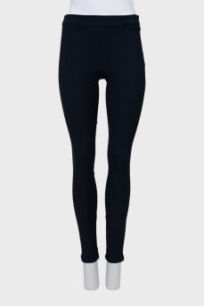 High waisted slim fit trousers