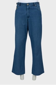 Men's Blue Flared Jeans