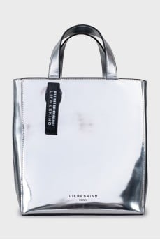 Silver Patent Leather Bag