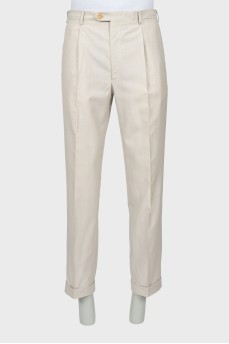 Men's straight trousers with arrows