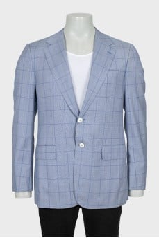 Men's wool jacket with print