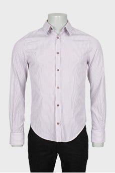 Men's striped straight fit shirt