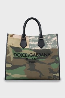 Military Print Tote Bag
