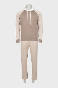 Men's knitted silk suit