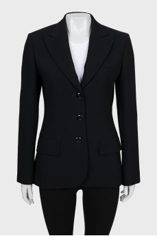 Fitted wool jacket