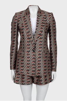 Printed suit with shorts