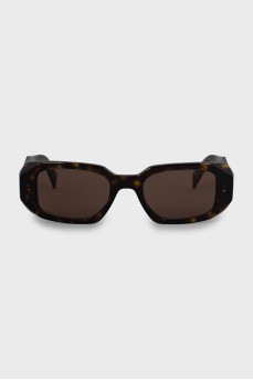 Rectangular sunglasses with brand logo