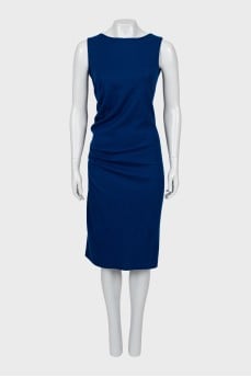 Blue wool dress