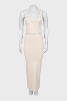 Bodycon dress with accent waist