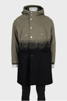 Men's coat with inner sweatshirt