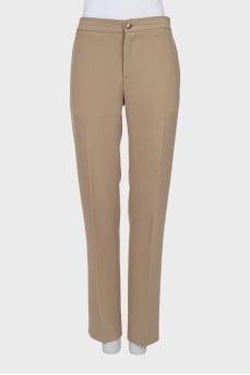 Slim fit trousers with elastic waistband