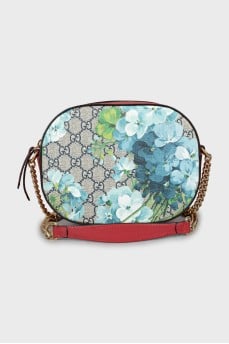 Crossbody bag with combined print