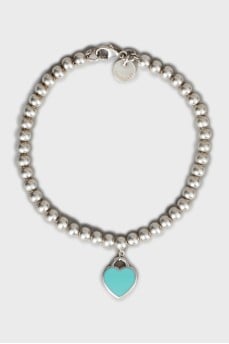 Silver bracelet with diamond
