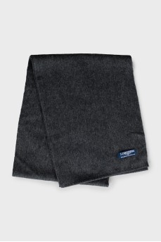 Grey wool and cashmere scarf