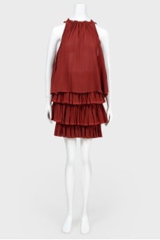Burgundy suit with frills