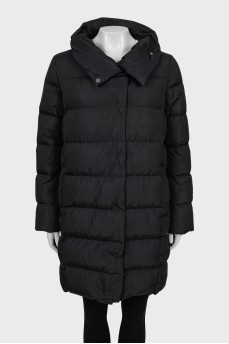 Quilted down jacket with buttons