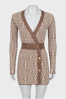 Knitted dress with lurex