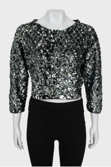 Cardigan decorated with sequins