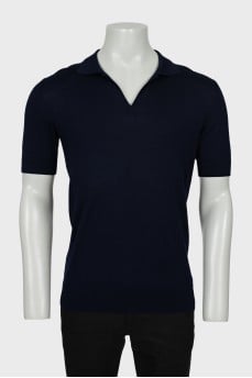 Men's blue wool jumper
