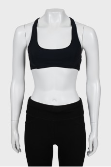 Sports top with logo on the back
