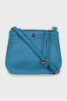Blue leather bag