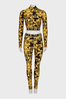 Sports suit with a signature print