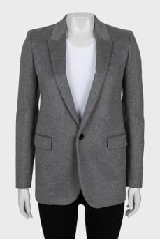 Grey wool and cashmere jacket