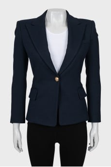 Fitted wool jacket