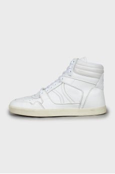 White leather sneakers