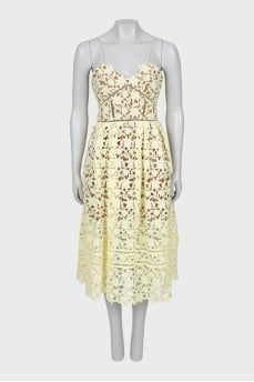 Midi dress with straps