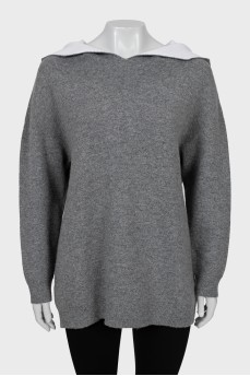 Oversized cashmere hoodie