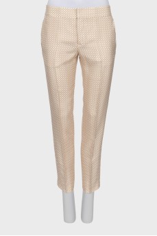 Silk printed trousers