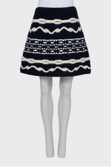 Knitted skirt made of wool and cashmere