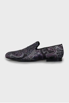 Men's Paisley Print Loafers