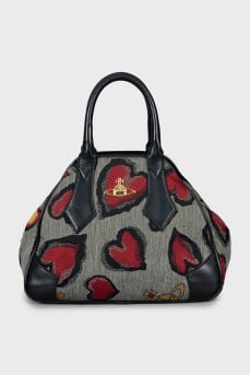 Vintage bag with gold logo