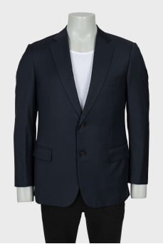 Men's fitted wool jacket