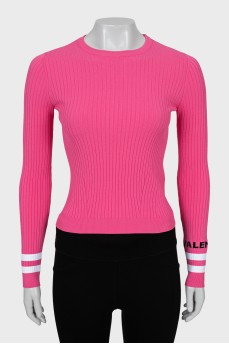 Ribbed Fitted Long Sleeve T-Shirt