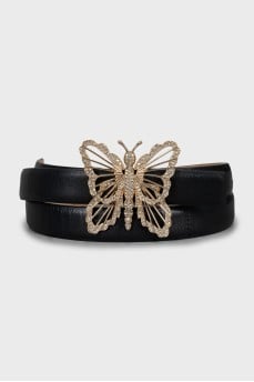 Belt with butterfly buckle
