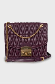 Quilted bag in purple