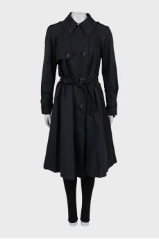 Loose-fitting double-breasted trench coat