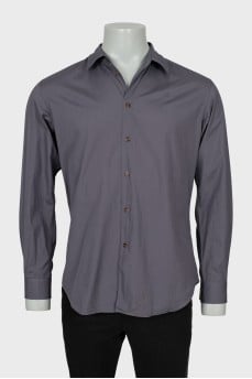 Men's Vintage Shirt With Embroidered Logo