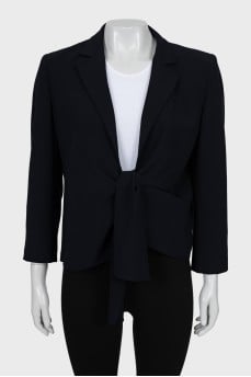 Cropped jacket with tie