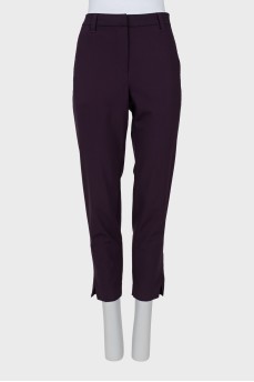 Slim fit purple trousers