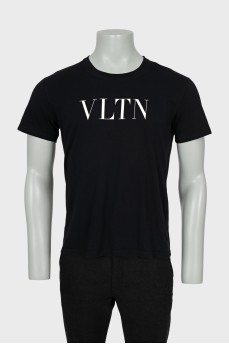 Men's Fitted T-Shirt with Text Print