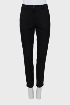 Slim fit wool trousers
