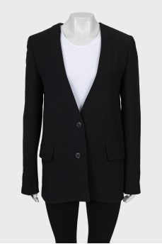 Fitted collarless jacket