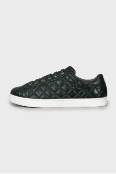 Quilted sneakers in green
