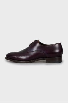 Men's burgundy leather shoes