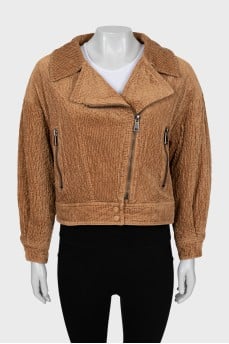 Cropped corduroy jacket